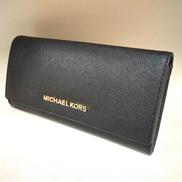 ゴールドロゴレザー長財布|MICHAEL　KORS