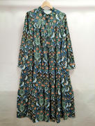 ボタニカル柄ロングスリーブワンピース|NATURAL GIRL  MIELE