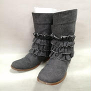 デニム地フリルブーツ|PINK HOUSE