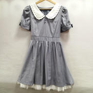 カットワーク襟半袖ワンピース|SECRET HONEY