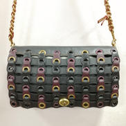 グラブタンレザーディンキーリンクチェーンショルダーバッグ|COACH