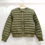 ノーカラーダウンジャケット|-