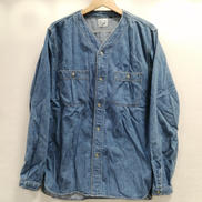 ノーカラーデニムカーディガン|OR SLOW