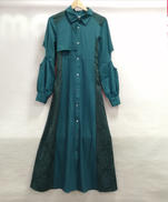 カットアウトジャガード切り替えワンピース|HARE