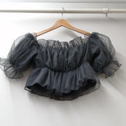 ボリュームギャザーフリルオフショルダーブラウス|SNIDEL