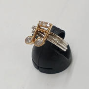 K10 950 ストーン音符リング|STAR JEWELRY