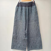 ウエストリブリネン混ワイドパンツ|BEARDSLEY