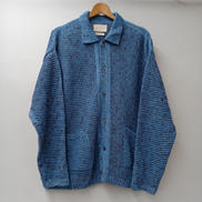 MESH KNITTED BUTTONED CARDIGAN|YOKE
