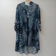 総柄ロング丈シャツ|伊太利屋