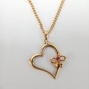 K18チェーンネックレス|宝石付きネックレス