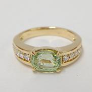 K18グロシュラライトガーネットリング|GGS