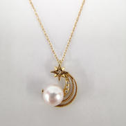 K18パールネックレス|-