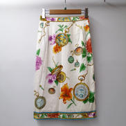 時計柄タイトスカート|LEONARD