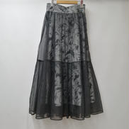 プリーツシフォンレイヤードプリントスカート|SNIDEL