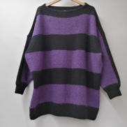 ボーダー柄モヘヤニット|NEEDLES