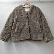 クリンプファーノーカラーショートコート|BALLSEY