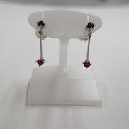 K14WGピアス|宝石付きピアス