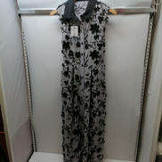 ストライプフラワー刺繍シャツワンピース|ANAYI