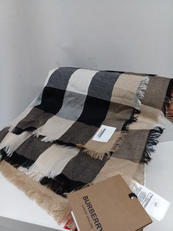 チェックカシミアフリンジスカーフ|BURBERRY