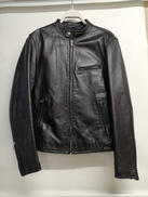 カウレザーシングルライダースジャケット|BURBERRY LONDON CLASSICS