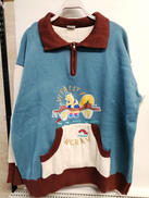 古着風キャラクター刺繍ポロニット|HOOK