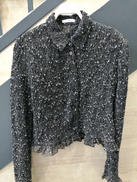 MIX MESH GATHER SHIRT|CLANE