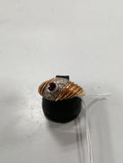 K18＆PT900石付きコンビリング|NON-B