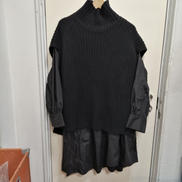 ニットベストレイヤードワンピース|CADUNE