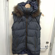 ファーフードダウンベスト|PLST