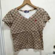 Vネックハーフスリーブカットソー|BURBERRY BLUE LABEL