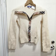 ポイントチェック柄ニットカーディガン|BURBERRY BLUE LABEL