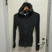 フーデッドジップアップニット|BURBERRY