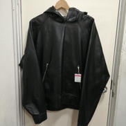 フェイクレザーブルーオーバーパーカー|HARE