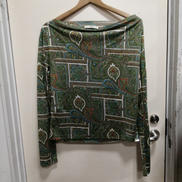 ペイズリー柄シルクカットソー|PRADA