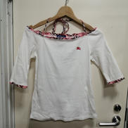 オフショルダーフリルTシャツ|BURBERRY
