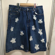 スターダメージハーフデニムパンツ|OFF WHITE