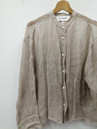 バンドカラーリネンシャツ|CALMER