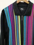 ジップアップコットンニットポロ|STUSSY