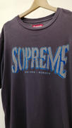 FLOCKED WASHED S/S TOP|SUPUREME