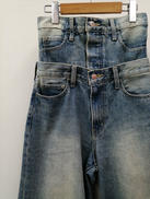 LAYERED STRAIGHT DENIM パンツ|SLY