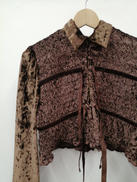 SHIRRING VELOR RIBBON BLOUSE|MAISON SPECIAL