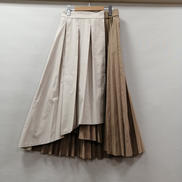 アシンメトリーラッププリーツスカート|STUDIOUS