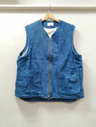 ジップアップデニムベスト|URU