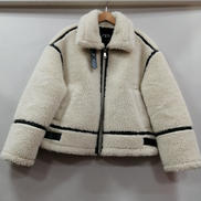 レザーパイピングボアブルゾン|ZARA