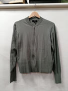 COMPACT CREPE ZIP UP BOMBER|THEORY