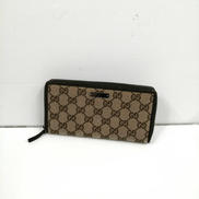 GGキャンパスラウンドファスナー長財布|GUCCI