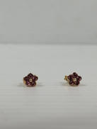 K18 石付きピアス|-