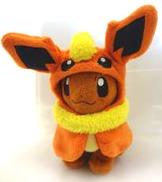 【タグ無し】ブースターのポンチョを着たイーブイ ぬいぐるみ|ポケモン