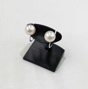 白玉付イヤリング|K14WG