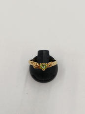 K18リング 緑石付き|K18